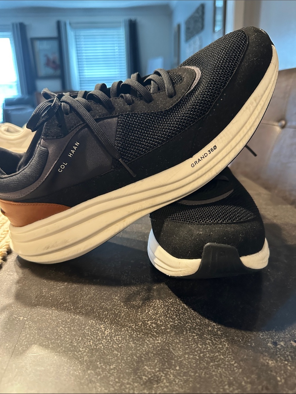 Cole Haan Black and Brown Grand 3Ø6 Low-Top Sneaker